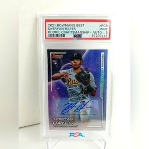 2021 Ke'Bryan Hayes RC Auto Bowman's Best 62/99 - PSA 9 MINT